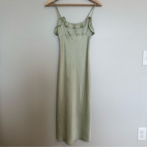 Wilfred Satin Dress Sage Green Size XS
